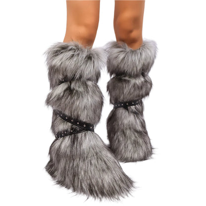 Winter Faux Fur Snow Warm Plush