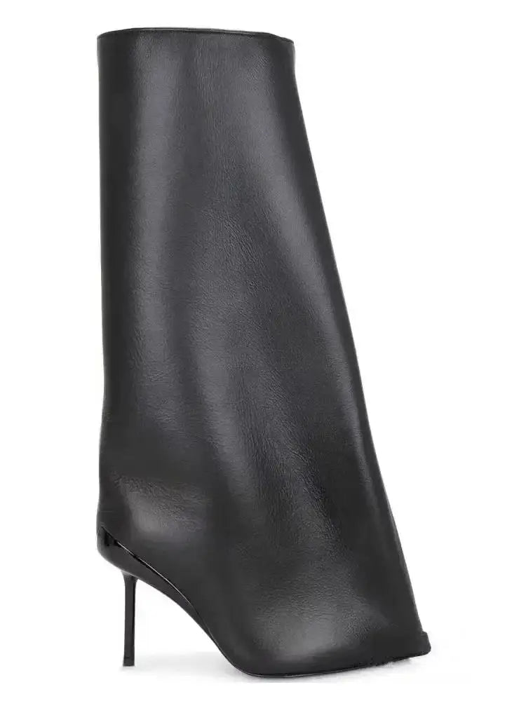 British Style Slim Heeled Knee-High Boots