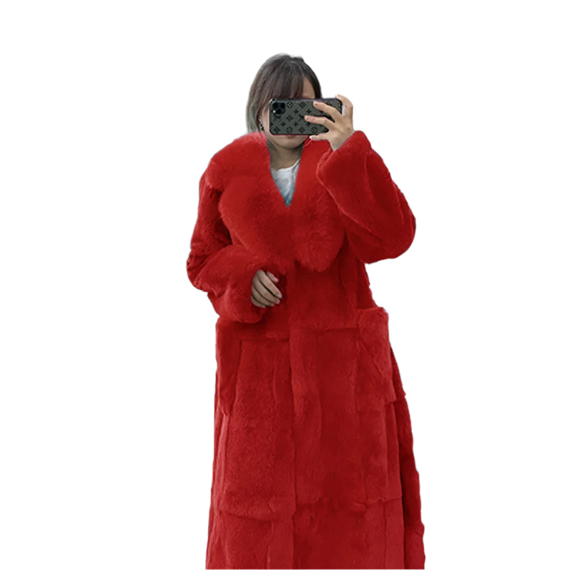 Plus Size X-Long Fur Coat