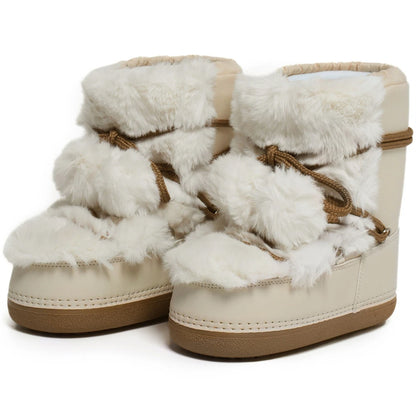 Winter Mid-Calf Fluffy Snow Thick Fur