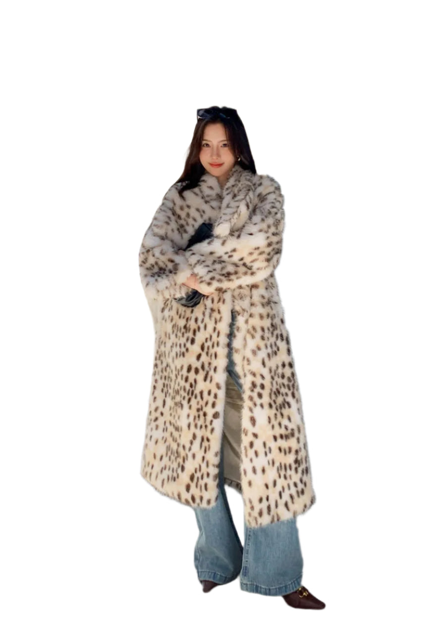 Luxe Leopard Faux Fur Coat