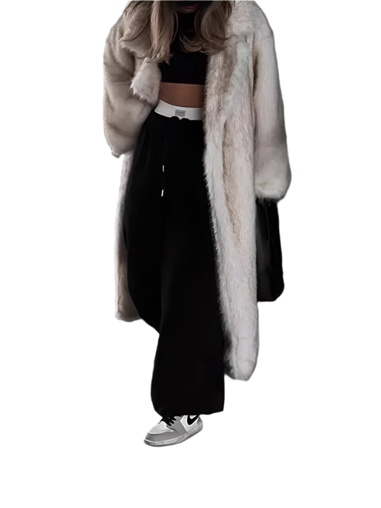 Faux Fur Coat European Style Street