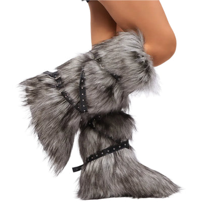 Winter Faux Fur Snow Warm Plush