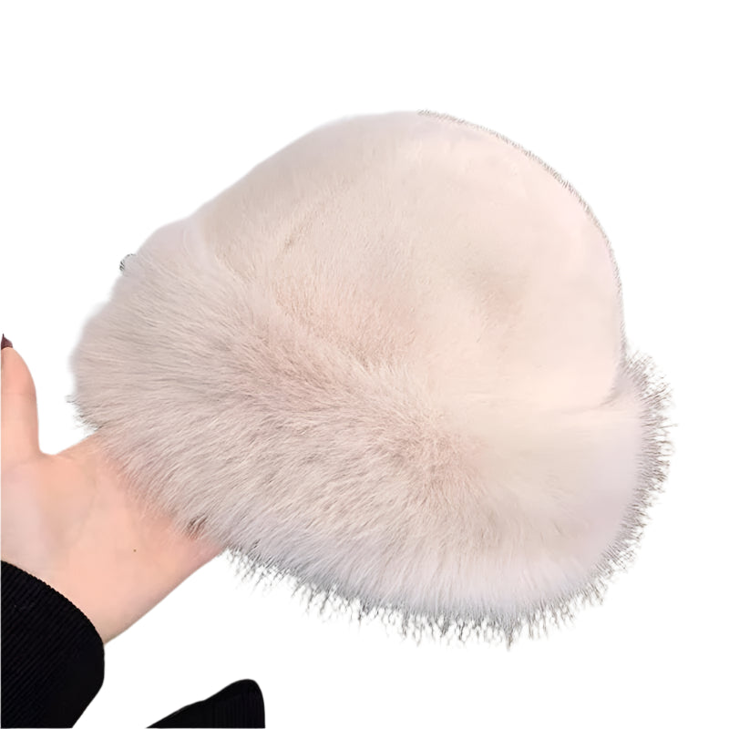 Plush Mink Fur Ski Beanie