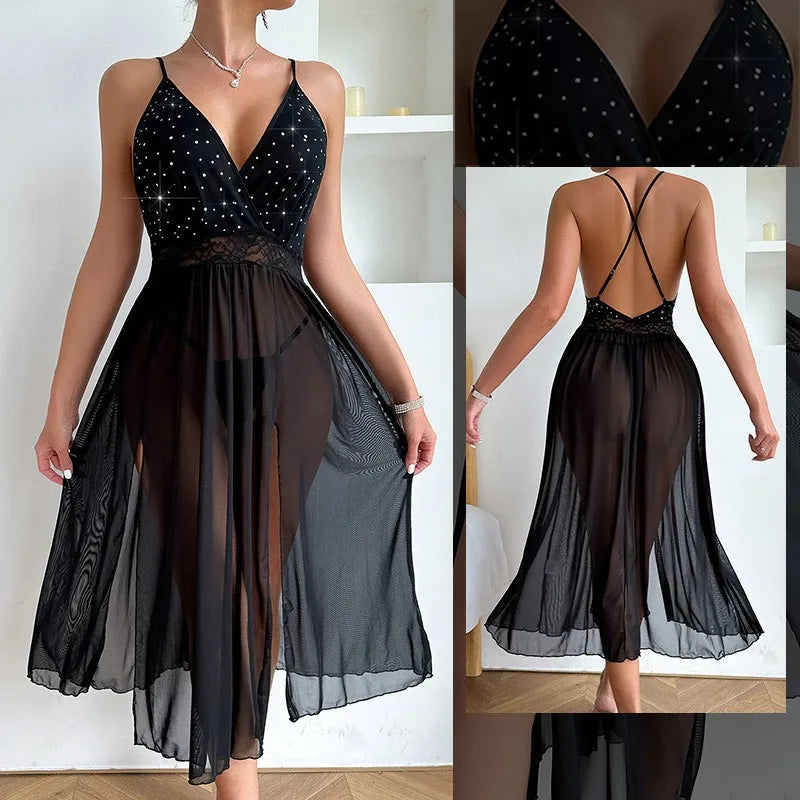 Glamorous Sheer Mesh Nightgown