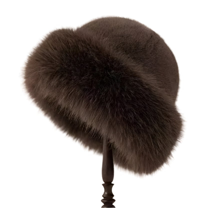 Plush Mink Fur Ski Beanie