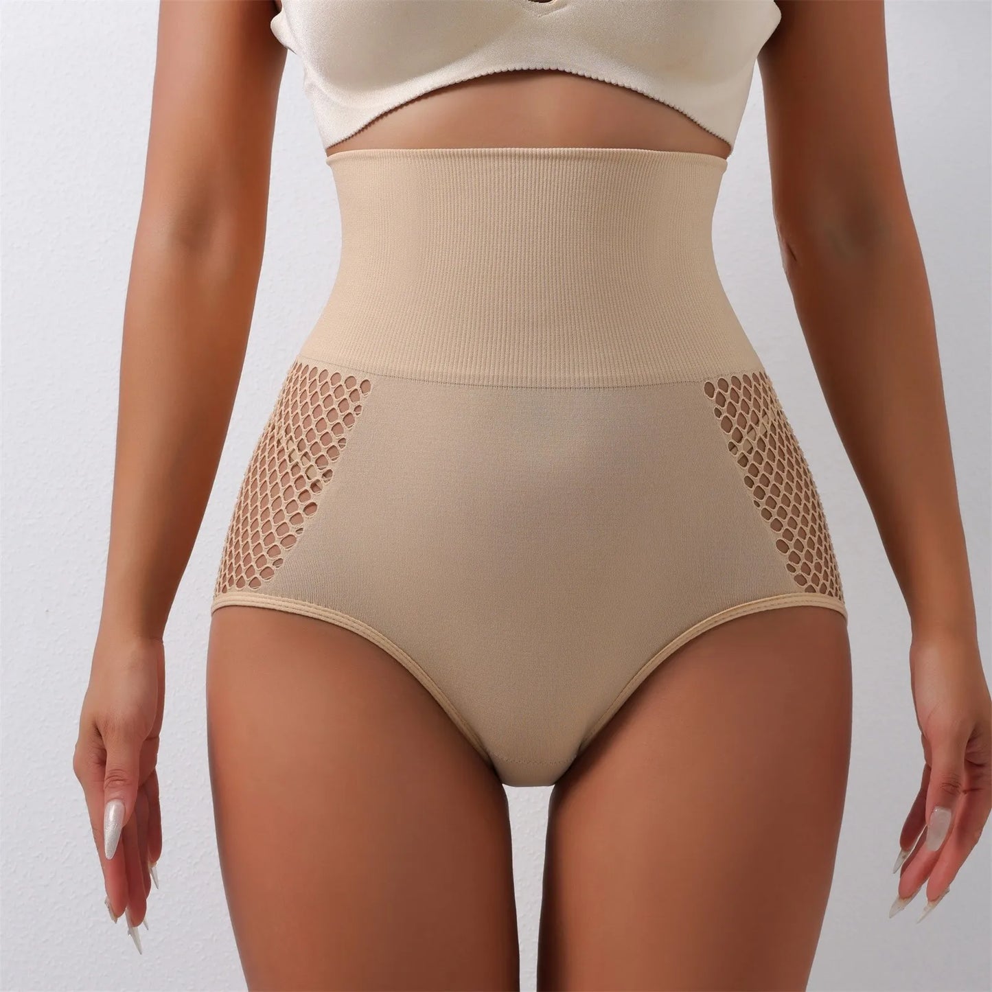 High-Waisted Tummy Control Cotton Panties