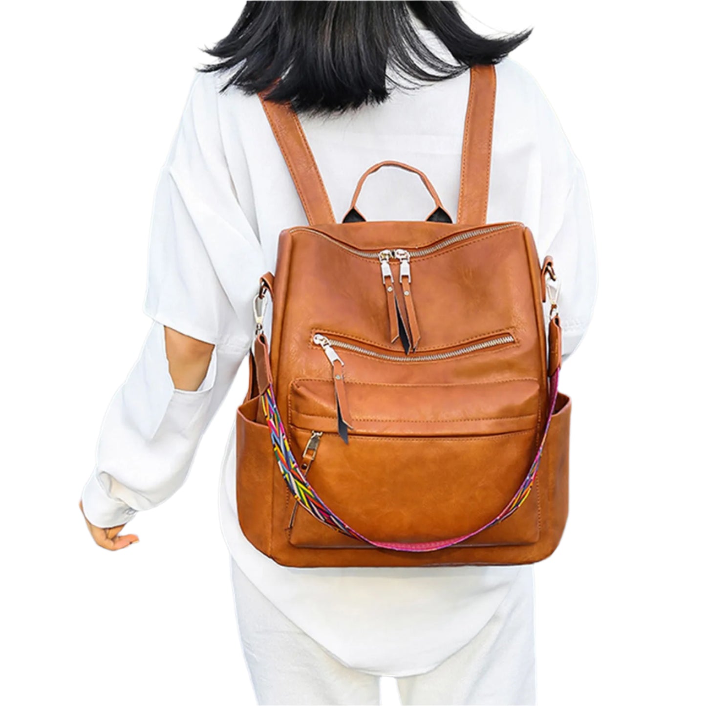 Fashion Leather Backpack Purse