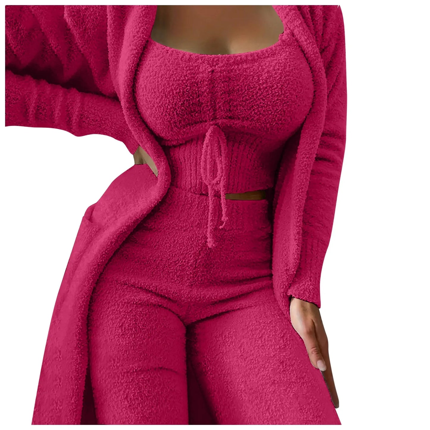 Fleece 3 Pc Teddy Loungewear