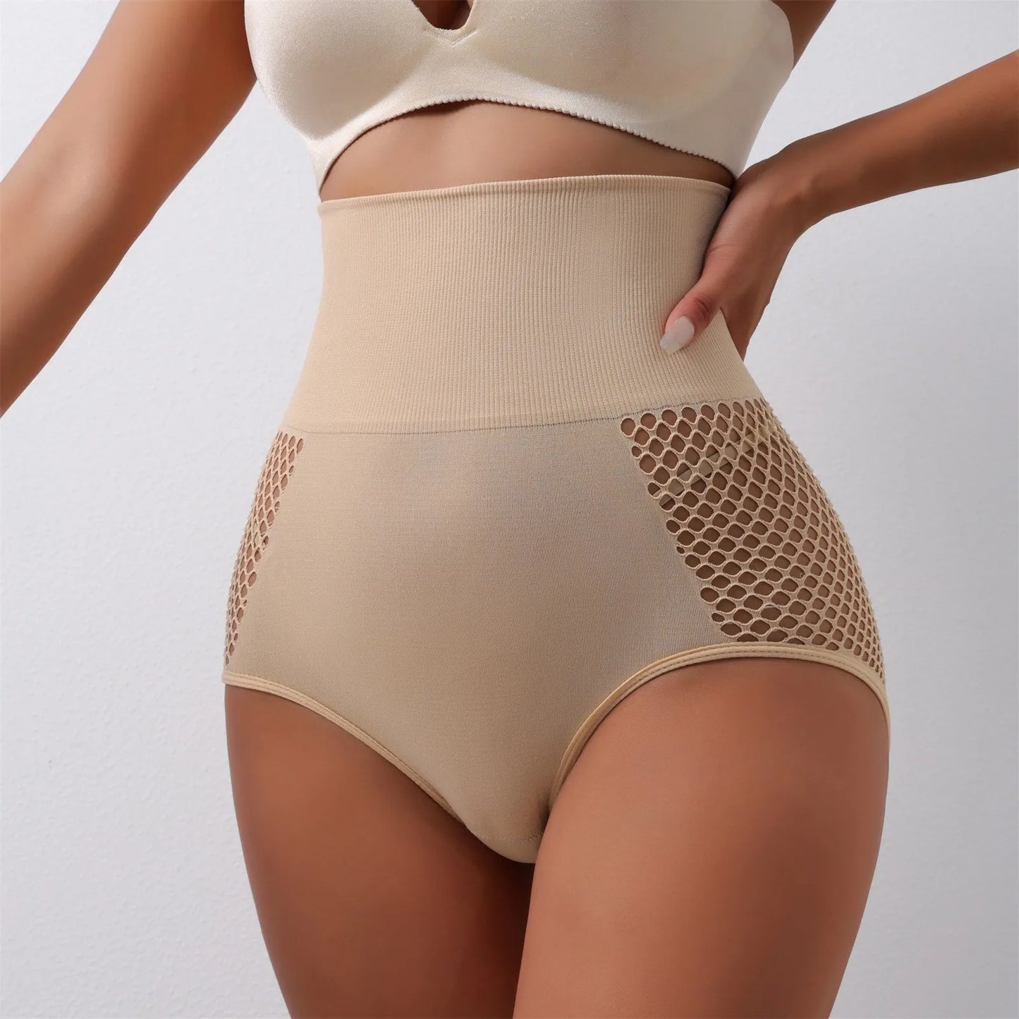 High-Waisted Tummy Control Cotton Panties