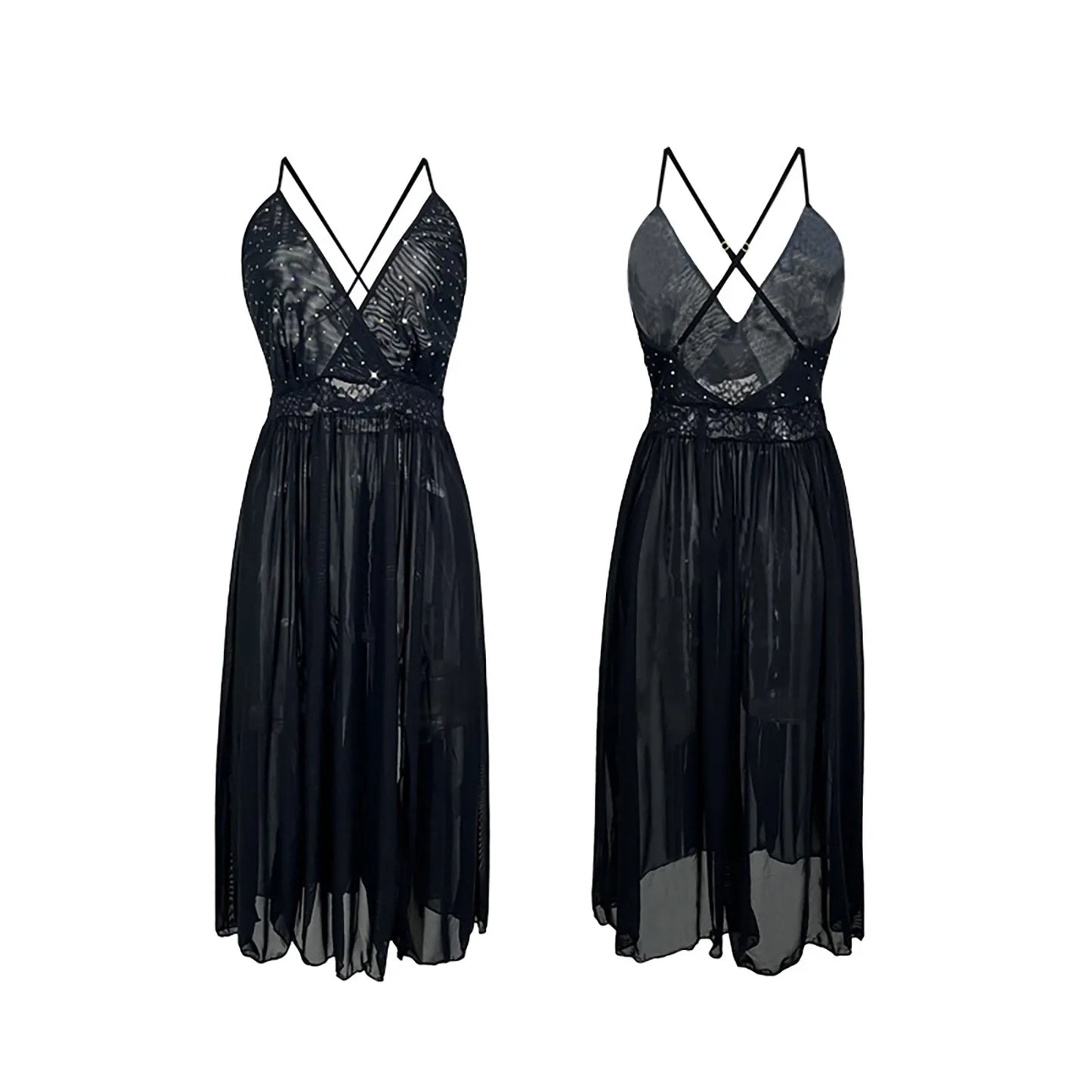 Glamorous Sheer Mesh Nightgown