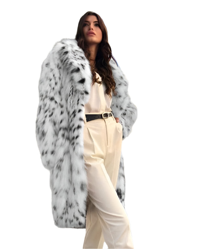 Leopard Print Faux Fur Coat