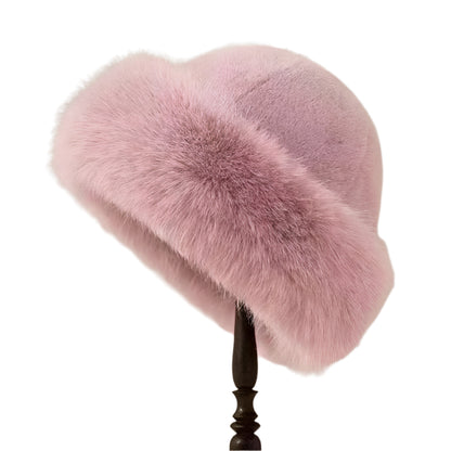 Plush Mink Fur Ski Beanie