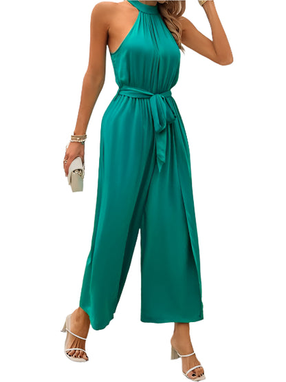 Solid Color Halter Neck