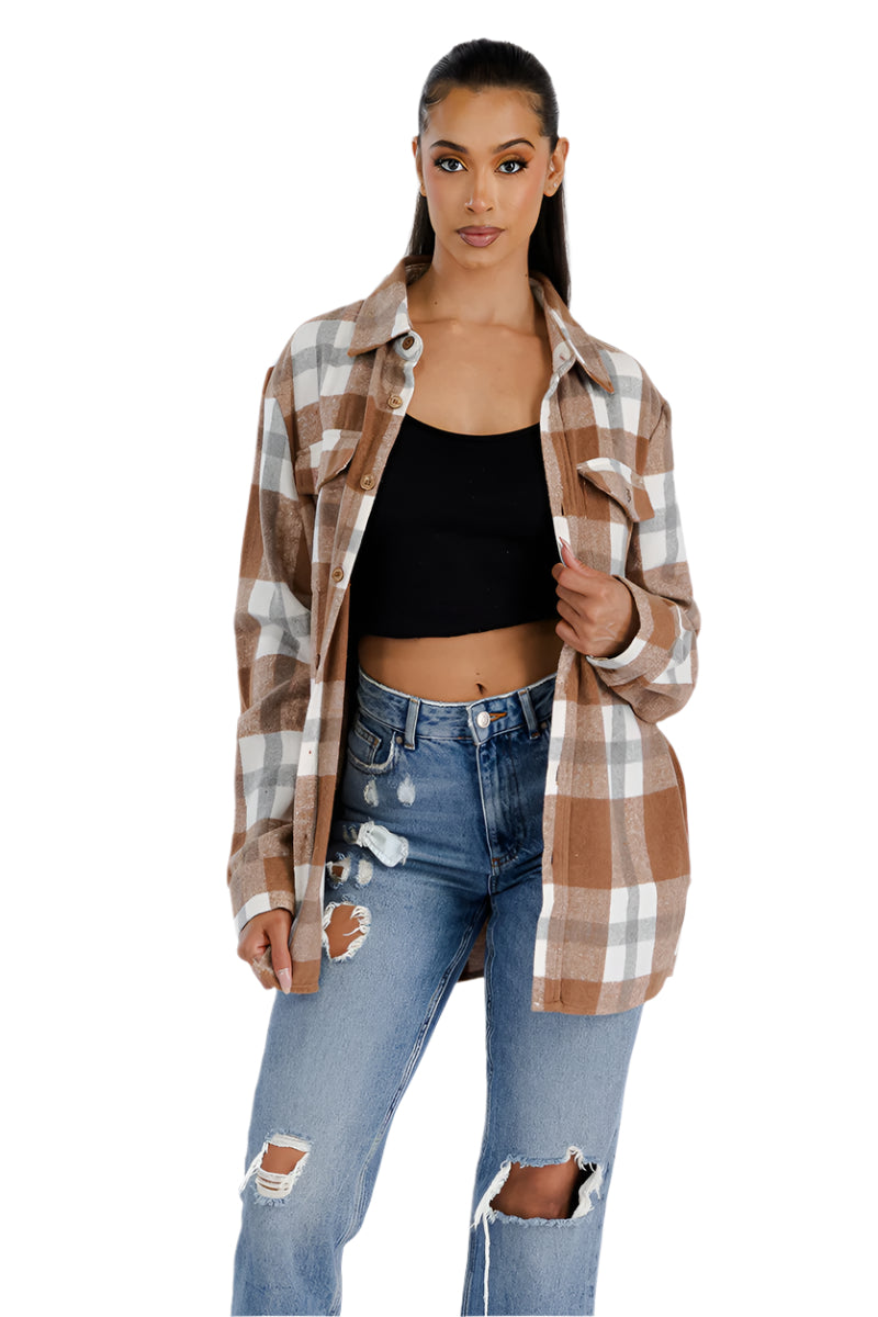 Boyfriend Oversized Soft Flannel Shacket