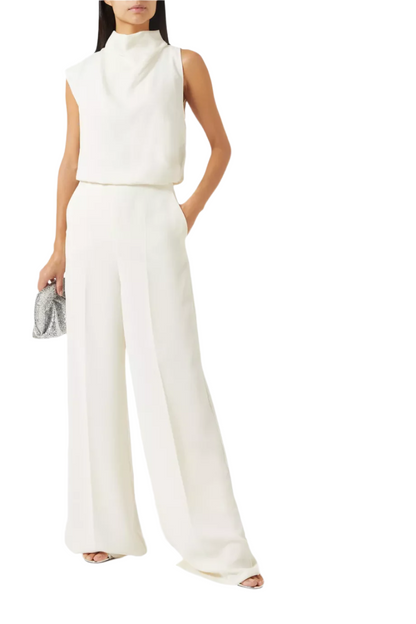 Women’s High-Waist Wide-Leg White Pants