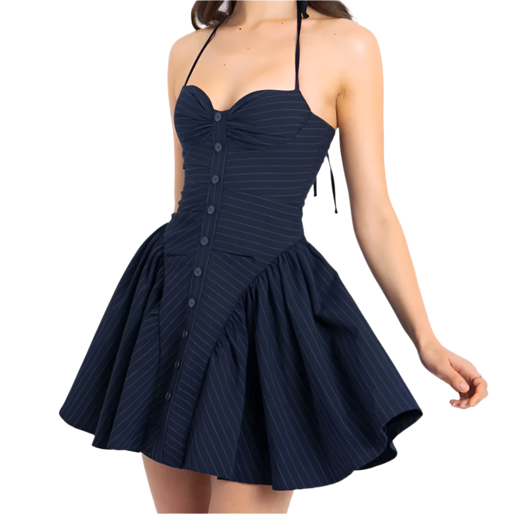 Lace-Up Slimming Dress