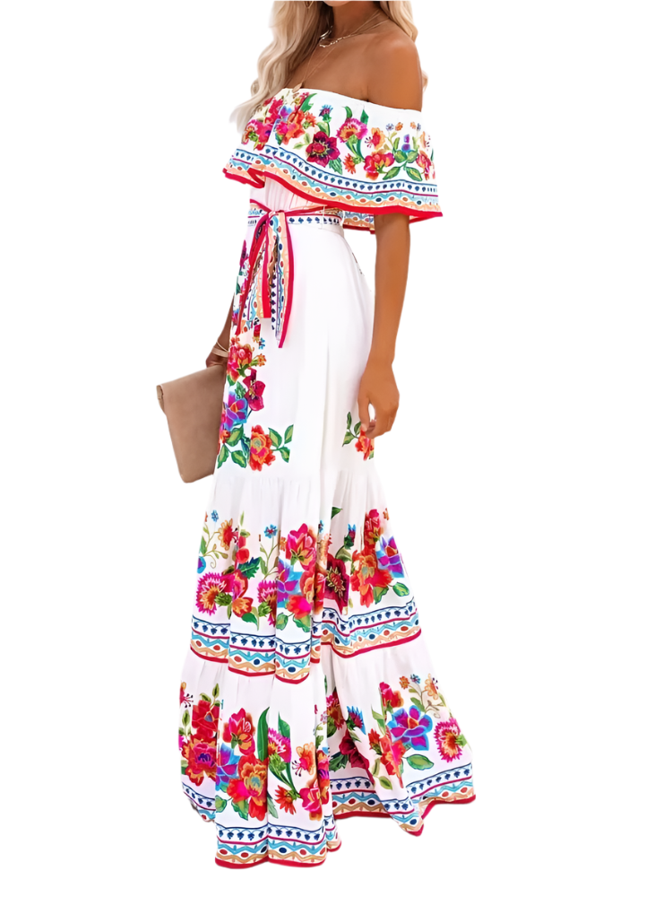 Boho Print Maxi Dress – Elegant Summer Style