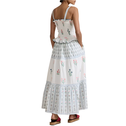 Lamuusaa Floral Ruffle Maxi Dress – Effortless Summer Elegance