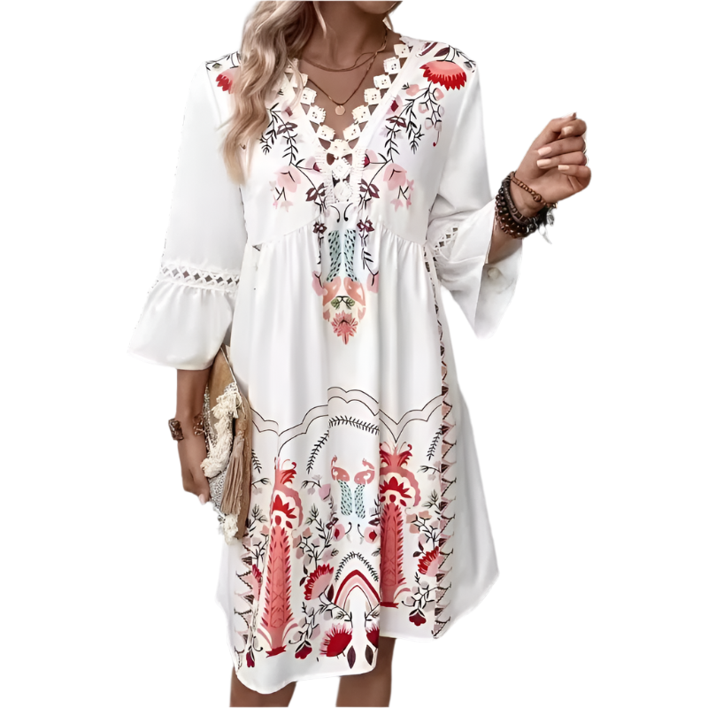 2025 Women's Floral Mini Dress – Elegant & Breezy