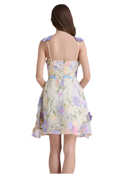 High-End 3D Floral Slim Dress – Elegant & Feminine