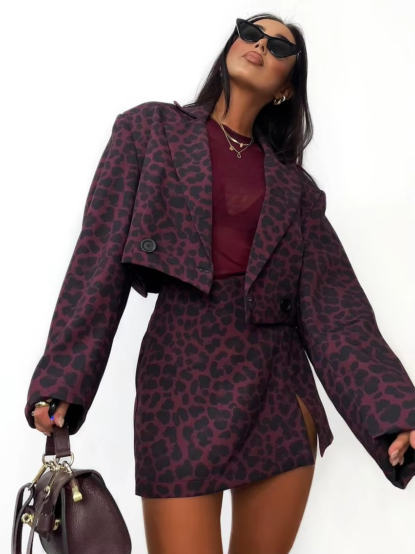 Vintage Leopard Print 2-Piece Set – Timeless Style
