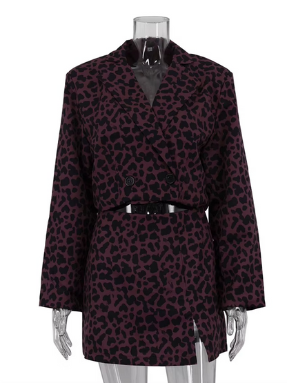 Vintage Leopard Print 2-Piece Set – Timeless Style
