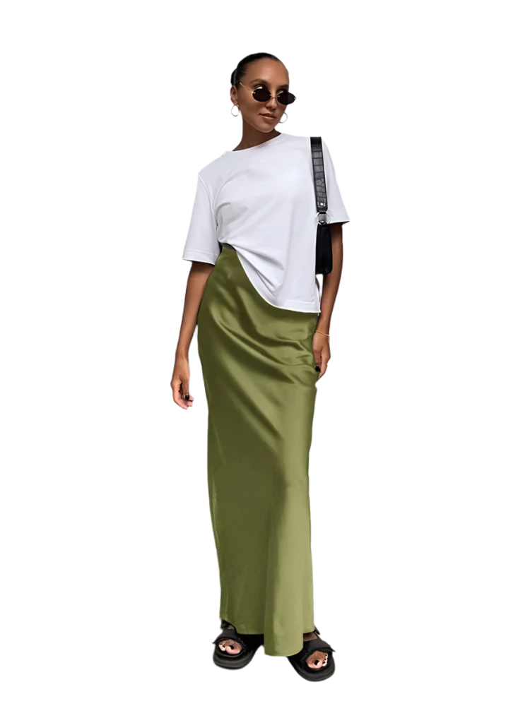 Satin Trumpet Skirt – Timeless & Chic