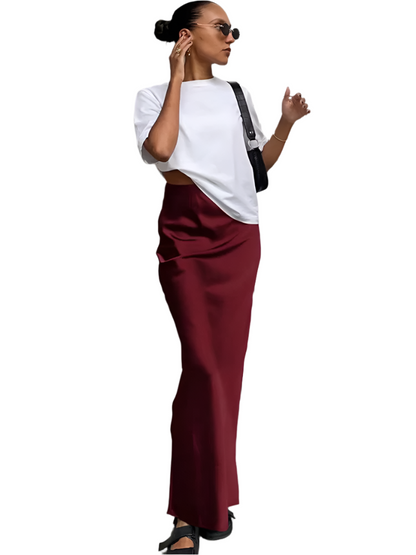 Satin Trumpet Skirt – Timeless & Chic