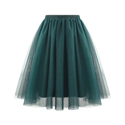 Elegant Pleated Tulle Skirt – Timeless Grace & Feminine Charm