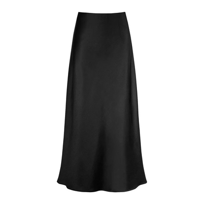 Satin Pleated Maxi Skirt