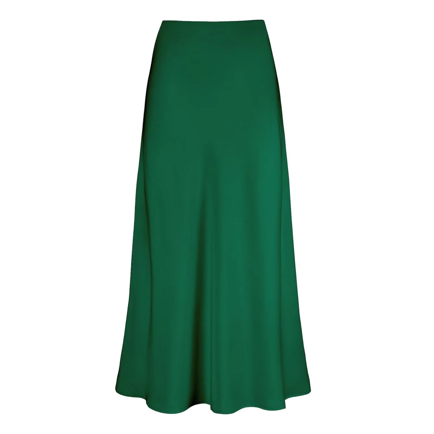 Satin Pleated Maxi Skirt