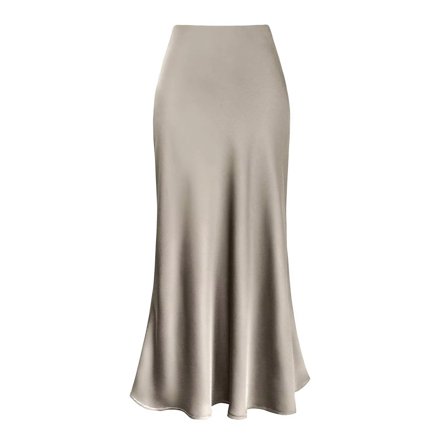 Satin Pleated Maxi Skirt