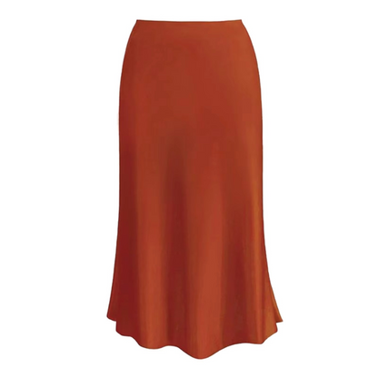 Satin Pleated Maxi Skirt