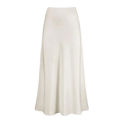 Satin Pleated Maxi Skirt