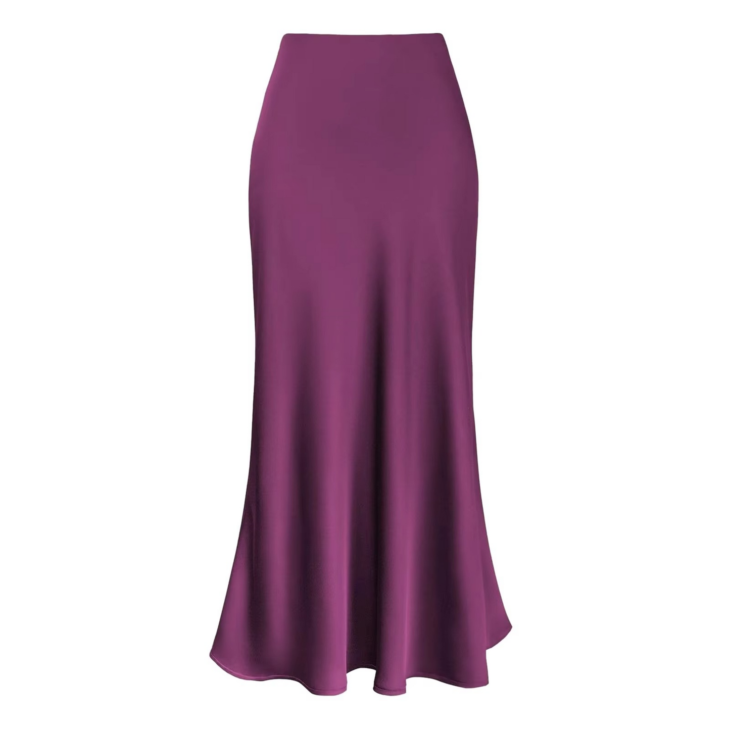 Satin Pleated Maxi Skirt