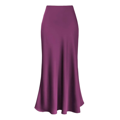 Satin Pleated Maxi Skirt