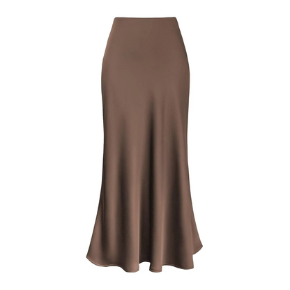 Satin Pleated Maxi Skirt