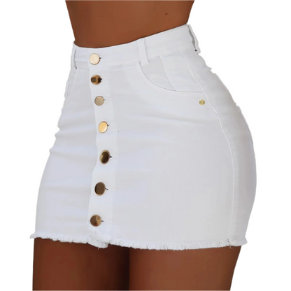 Denim Ruffle Mini Skirt – Casual Comfort & Chic Style
