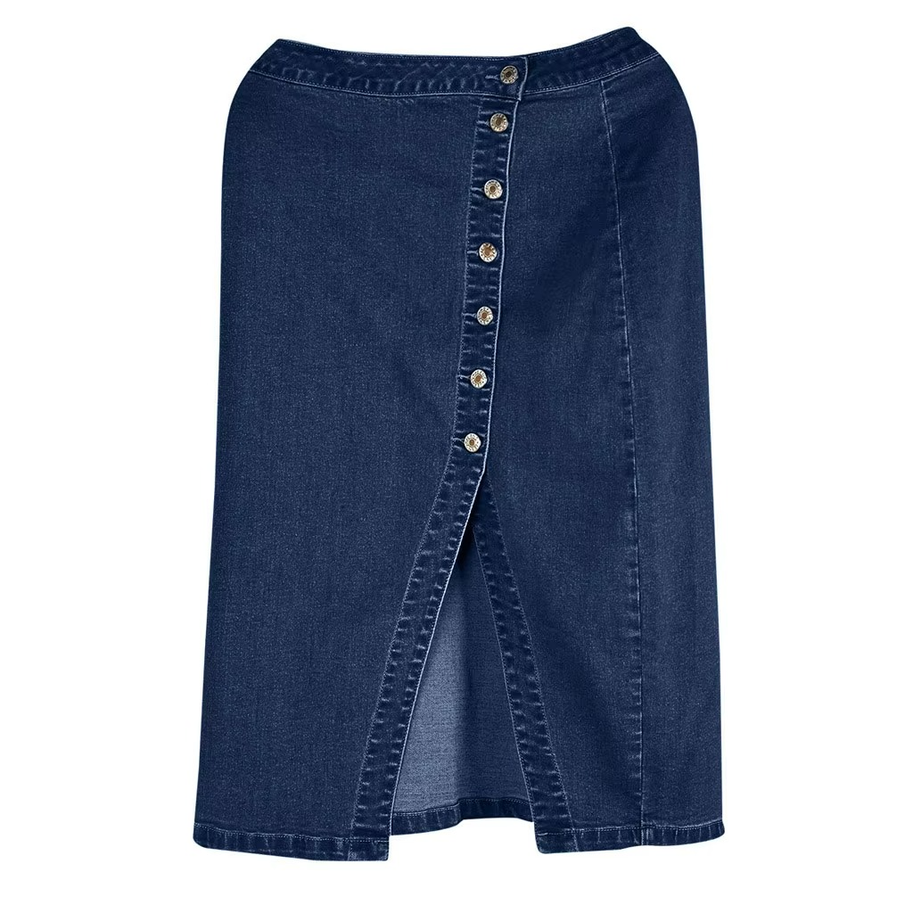 High-Waisted Denim Pencil Skirt – Chic & Timeless Elegance