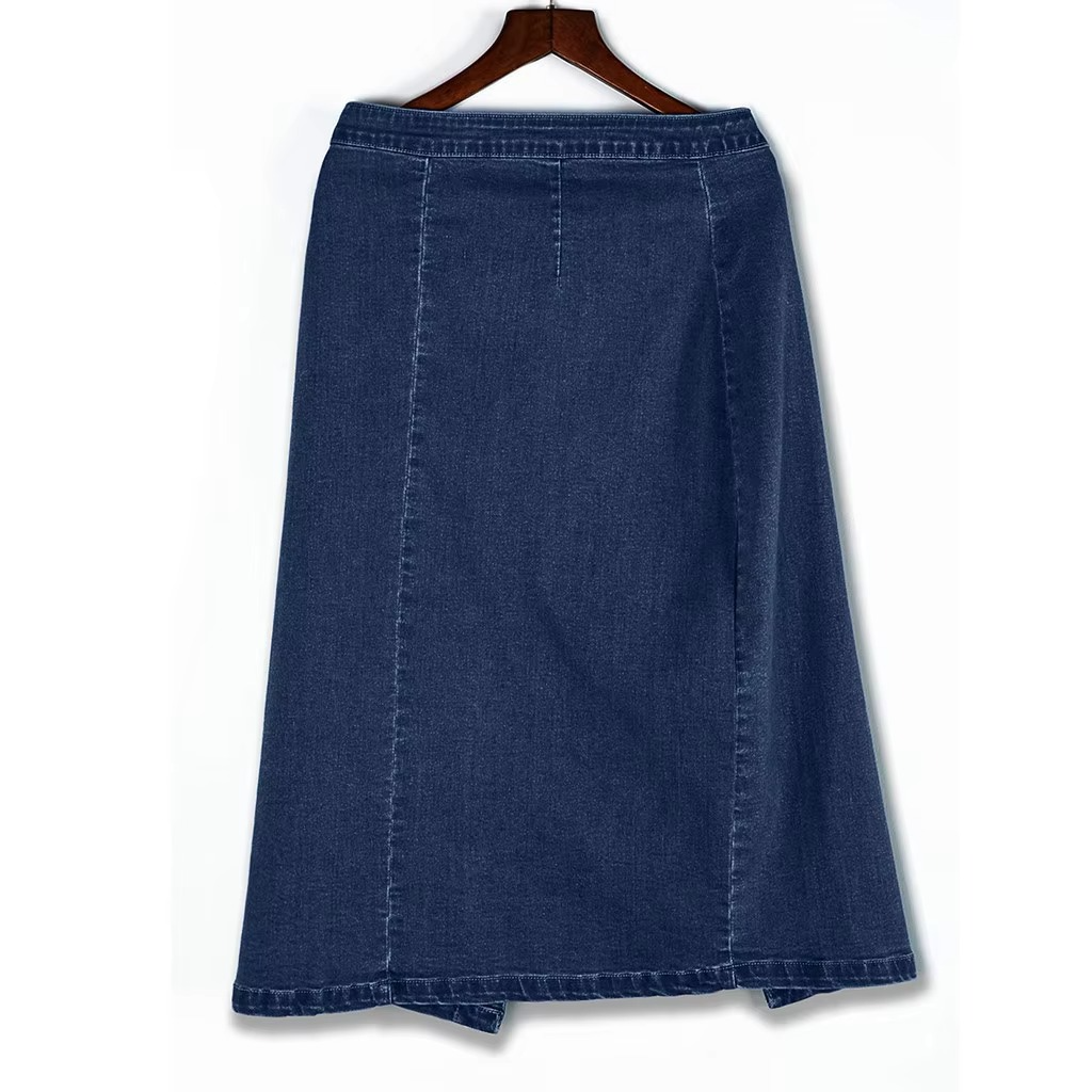 High-Waisted Denim Pencil Skirt – Chic & Timeless Elegance