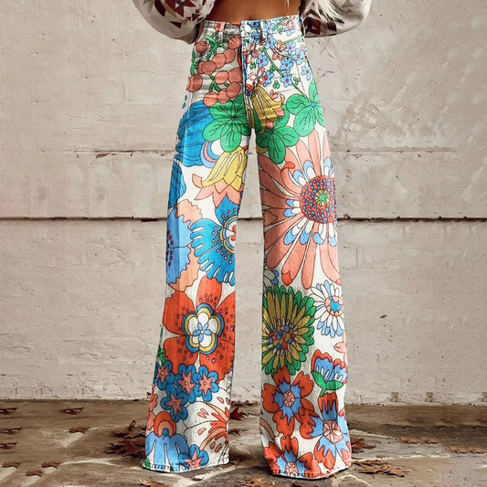 Vintage High-Waisted Wide-Leg Pants – Retro Chic & Effortless Comfort