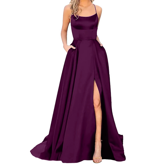 Elegant Backless Fit & Flare Dress – Timeless Sophistication & Grace