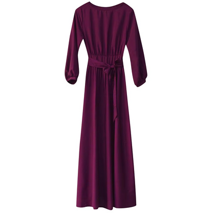 Elegant Lantern Sleeve Maxi Dress – Timeless Grace & Effortless Style