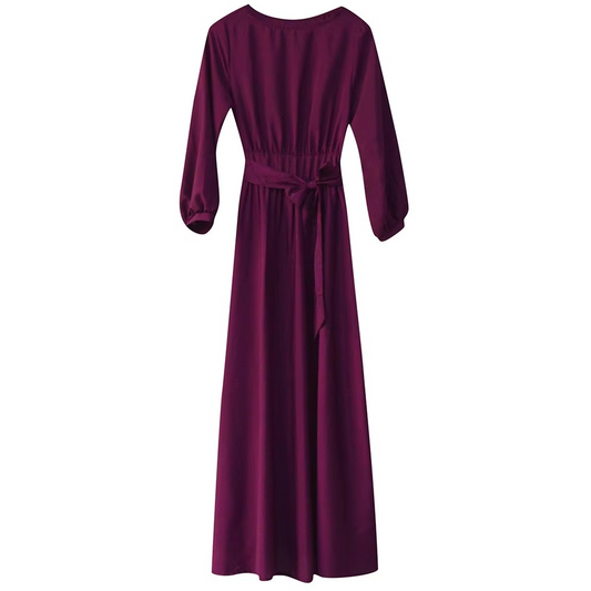 Elegant Lantern Sleeve Maxi Dress – Timeless Grace & Effortless Style