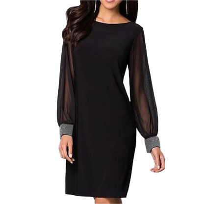 Elegant Shiny Mesh Bodycon Dress – Effortless Glamour & Sophistication