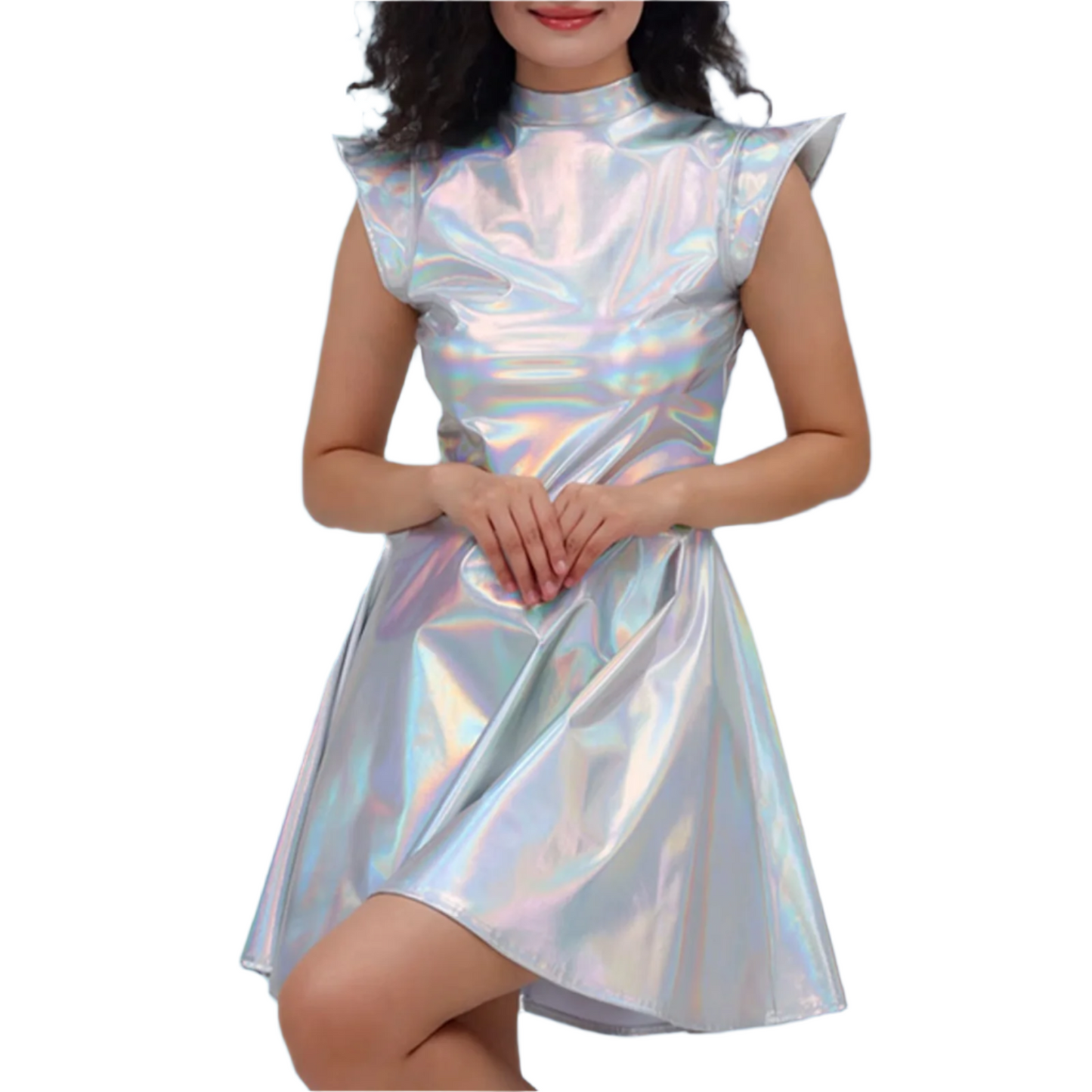 Elegant Shiny Mesh Bodycon Dress – Effortless Glamour & Sophistication