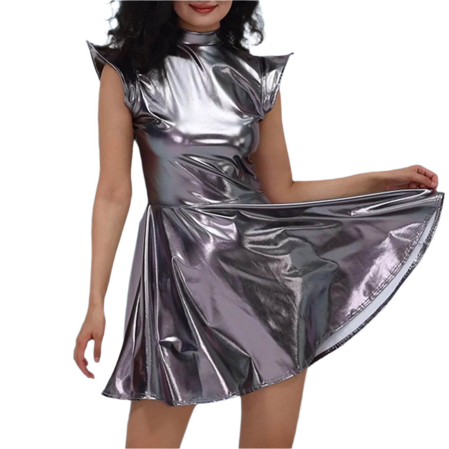 Elegant Shiny Mesh Bodycon Dress – Effortless Glamour & Sophistication