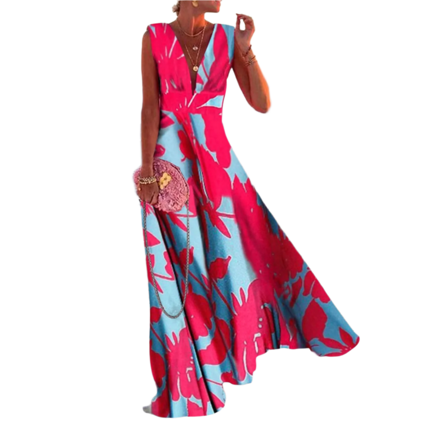 Elegant Boho Printed Maxi Dress – Effortless Charm & Breezy Elegance