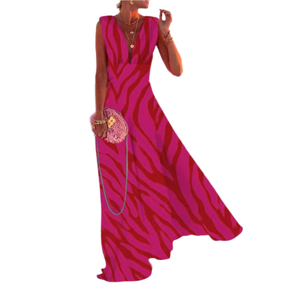 Elegant Boho Printed Maxi Dress – Effortless Charm & Breezy Elegance